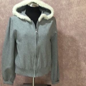 DKNY JEANS zip up super soft sweatshirt. small XL